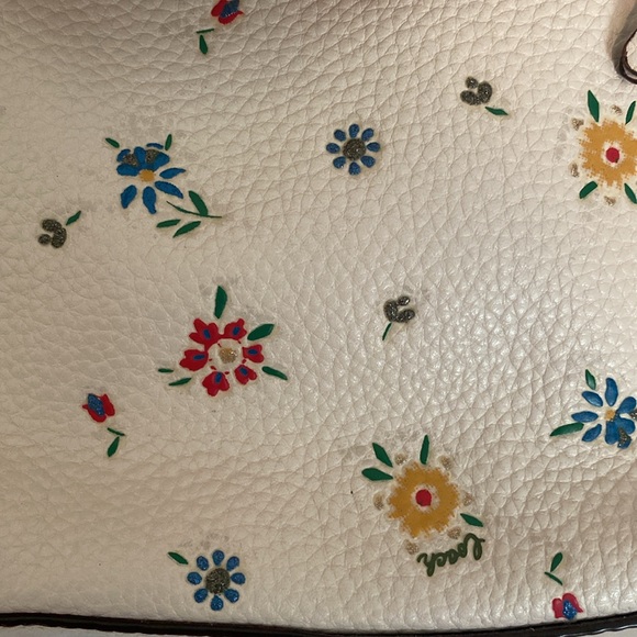 Coach Leather Bag with floral print - Picture 2 of 12